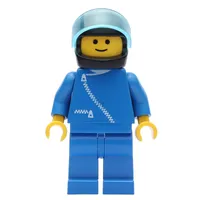 Man, Blue Jacket with Zipper, Blue Legs, Black Helmet with Visor