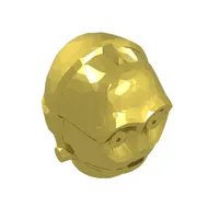 Minifig Head Special, Protocol Droid (C-3PO) [Plain]