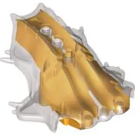 Large Figure Head Barraki Carapar, Marbled Trans-Brown Pattern