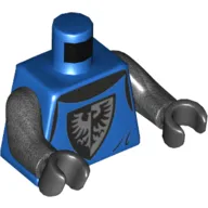 Torso Armor, Black and Silver Falcon Symbol, Dark Bluish Grey Cloak print, Pearl Dark Grey Arms, Black Hands