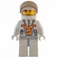 Mars Astronaut, Stubble, Printed Hair over Eyes