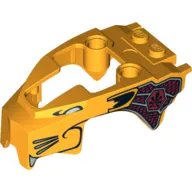 Fairing, Fly Wheel, Lion Shape with Gold and Dark Red Print