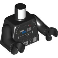 Torso Flight Suit with Control Panel, Tubes, Utility Belt Print (TIE Pilot), Black Arms and Hands