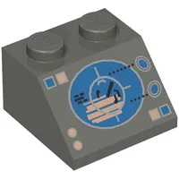 Slope 45° 2 x 2 with Blue/Copper Radar Display Print