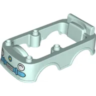 Duplo Car Body, Camper / Bus 6 x 10 x 2 with Headlights, Fender Print