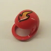 Technic Figure Helmet with Flame Print