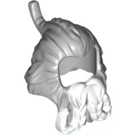 Hair with Beard, Spiked with White Braids Print