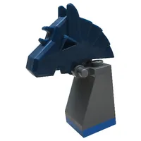 Viking Chess Piece Blue Knight - Portions may be Glued