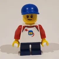 Boy, Classic Spaceman on Shirt, Short Dark Blue Legs, Blue Cap