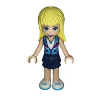 Stephanie - Medium Azure Jacket, Dark Blue Skirt