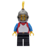 Knight (Breastplate on Red) - Black Legs, Yellow Plume