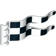Duplo Flag Wavy 2 x 5 with Chequered Print
