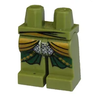 Hips and Olive Green Legs with Green and Pearl Gold Robe and Silver Scale Mail Print [Elrond 5000202]