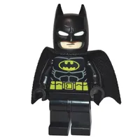 Batman, Black Suit, Black Cape and Cowl, Yellow Batman Logo, White Eyes (37157 Cape), Angry
