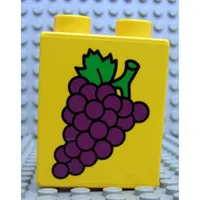Duplo Brick 1 x 2 x 2 with Grapes Print