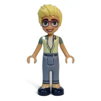 Olly - White Top, Sand Blue Legs