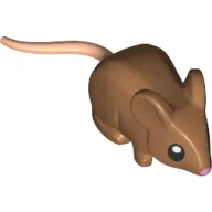 Animal, Rodent, Rat / Mouse with Black Eyes and Pink Nose Print
