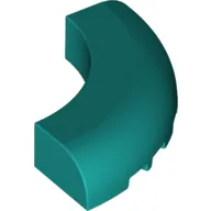 Brick Round Corner 5 x 5 x 1 Curved, Bottom Cut Outs, No Studs, 7 Bottom Tubes