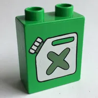 Duplo Brick 1 x 2 x 2 with Fuel Container Print