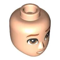 Minidoll head Male with Brown Eyebrows, Brown Eyes, Open Mouth Smile print