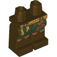 Hips and Dark Brown Legs Dark Green Top Pants, Dark Orange Pouch, Boot Trim, Gold Belt print