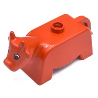 Duplo Animal Cow, Black and White Eyes Print (Old Style)