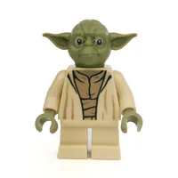 Yoda, Olive Green Head, Dark Tan Undershirt, Thick Creases