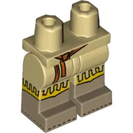 Hips with Tan Legs and Dark Tan Boots Pattern with Tan Fringe Skirt, Tied Belt Print