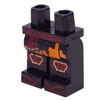 Hips and Black Legs with Dark Red Sash, Knee Caps, Robe Ends, Orange Trim print