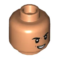 Minifig Head Dr Wu, Grin / Scared Open Mouth Print