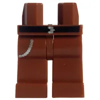 Hips and Reddish Brown Legs with Black Belt and Silver Chain Print