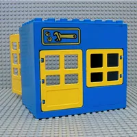Duplo Building 6 x 8 x 6 with Front Door and Window and Rear Double Door Openings, with Wrench and Nuts Print