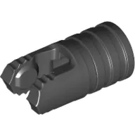 Hinge Cylinder 1 x 2 Locking with 2 Click Fingers and Axle Hole, 7 Teeth