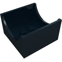 Box 4 x 4 x 2 Bottom with Semicircle Cut-out Ends