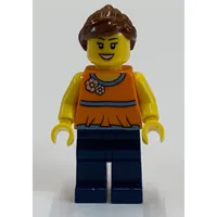 Orange Torso, Dark Blue Legs, Reddish Brown Hair