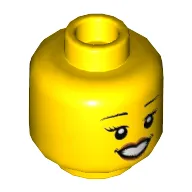 Minifig Head, Peach Lips, Open Eyes / Closed Eyes