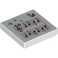 Tile 2 x 2 with Musical Score Print