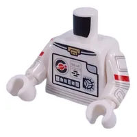 Torso, Astronaut Space Suit, Classic Space Logo print, White Arms and Hands