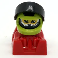 Racer - Lime Helmet,  Black Visor, Red Body