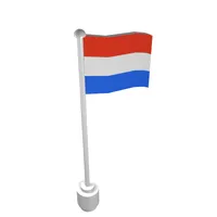 Flag on Flagpole, Wave with Netherlands Print