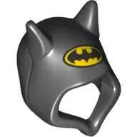 Hood with Bat Ears and Batman Logo Print