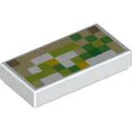 Tile 1 x 2 with Minecraft Golem Skin Print