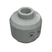 Minifig Head Darth Vader, Scars Gray Left, Eyebrows Print