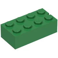 Brick 2 x 4 without Bottom Tubes, Slotted (with 1 slot)
