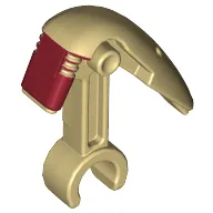 Minifig Head Special with Clip, Mechanical with Dark Red Insignia Print (Battle Droid Security)