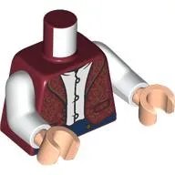 Torso, Jacket, White Buttoned Shirt, Dark Blue Pants print, White Arms, Light Nougat Hands