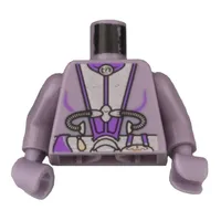 Torso Space Suit, Silver and Purple Utility Gear Print (Zam), Sand Purple Arms and Hands