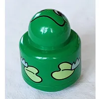 Primo Brick 1 x 1 with Round Rattle, Frog Print