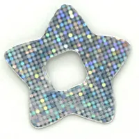 Clikits Icon Accent, Star 3 1/4 x 3 1/4 with Pixelated Holographic Pattern