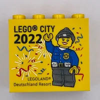 Brick 2 x 4 x 3 with 'LEGOLAND Deutschland Resort LEGO City 2022' Print
